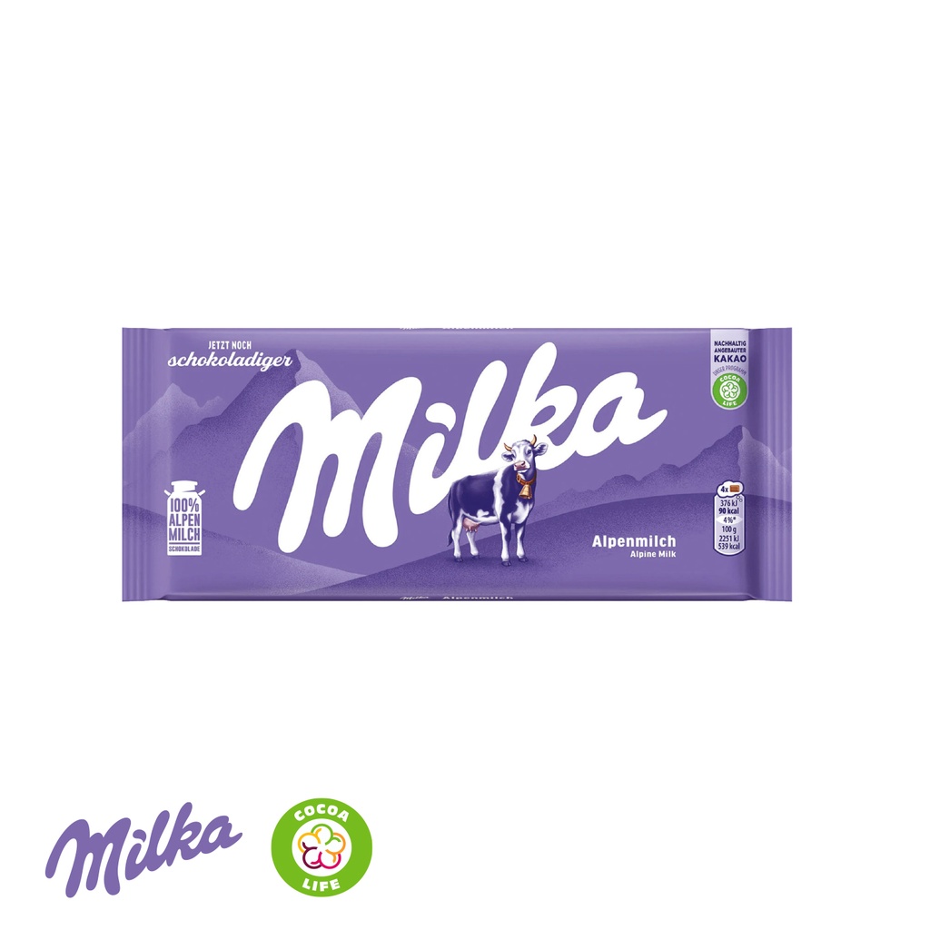 Schokolade von Milka, 100g