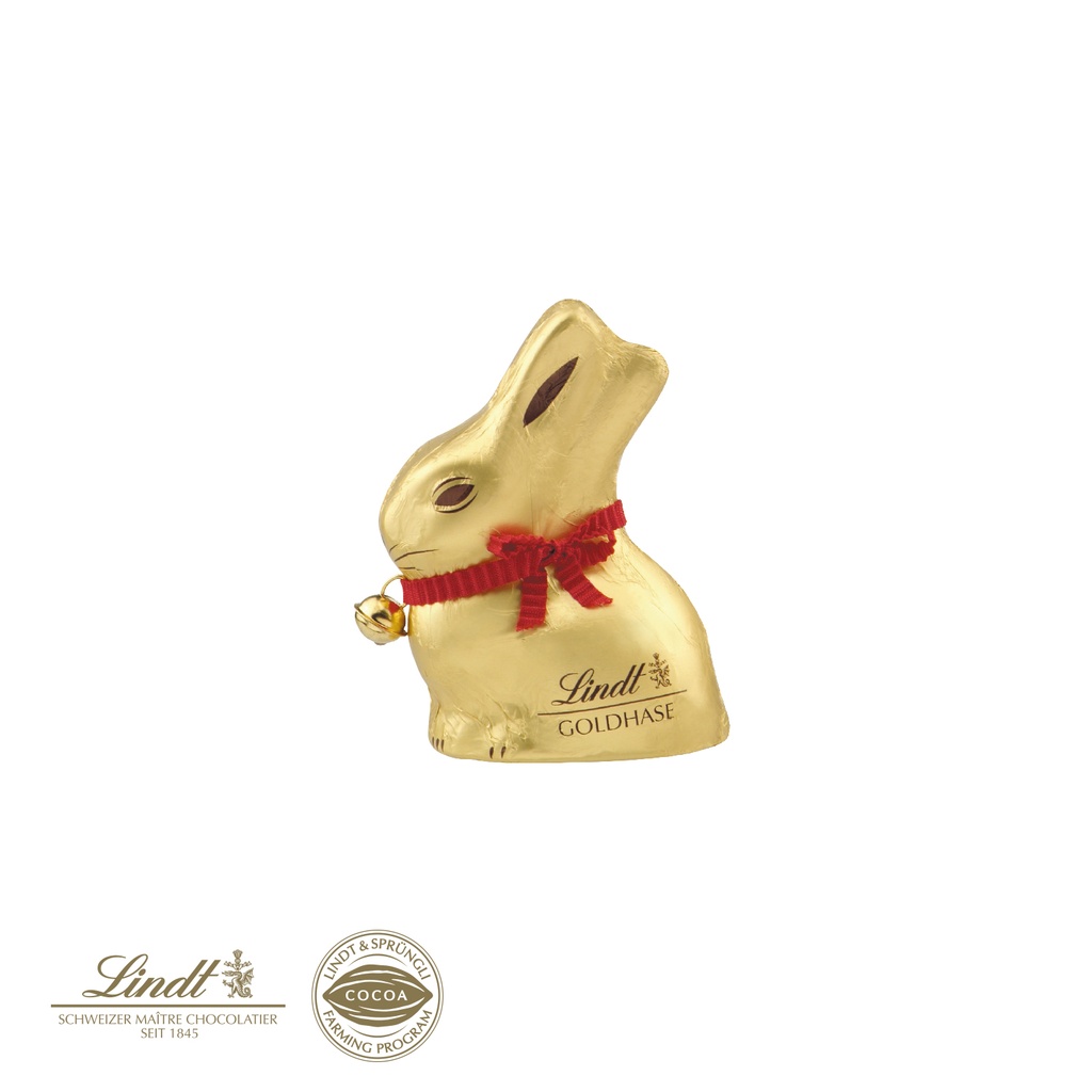 Werbeaufsteller Lindt Goldhase mit Glöckchen, 50 g