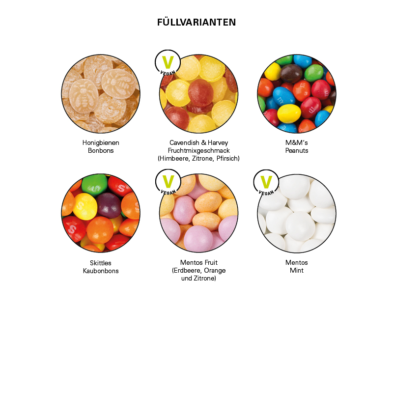 Papierdose Eco Maxi mit Mentos Kaudragees Fruit