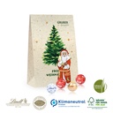 Graspapier Geschenktüte mit Lindt Santa & Lindt Minis