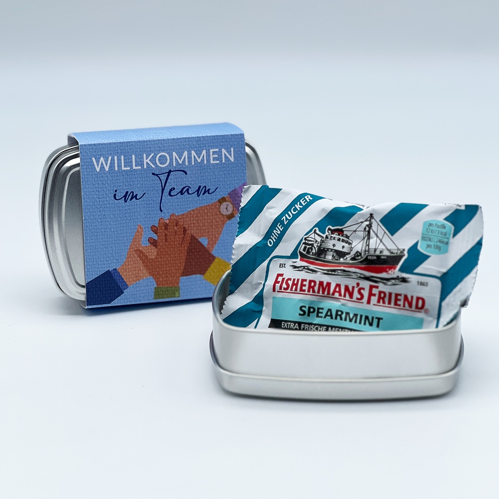 Geschenkdose "Willkommen im Team" - Fisherman´s Friend