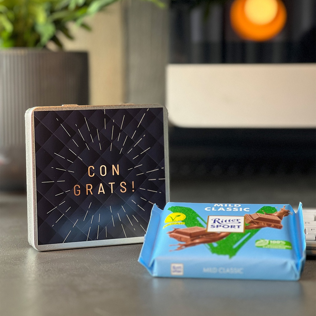 Geschenkdose "Congrats" - Ritter Sport Vegan