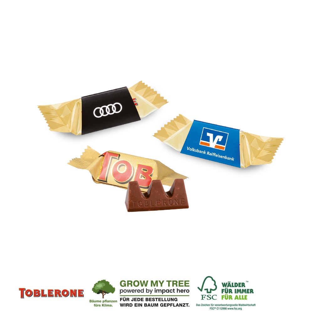 TOBLERONE Minis mit Werbeschuber