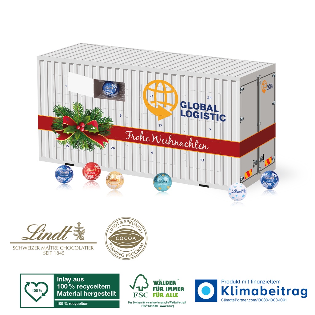 Container Adventskalender Lindt