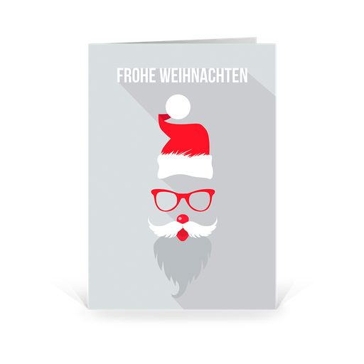 [WP2607] Weihnachtsgesichter - Santa Brille (Wir gestalten gratis für Dich)