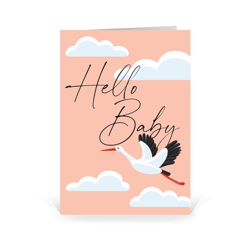 [WP5254] Hello Baby - rosa (Wir gestalten gratis für Dich)