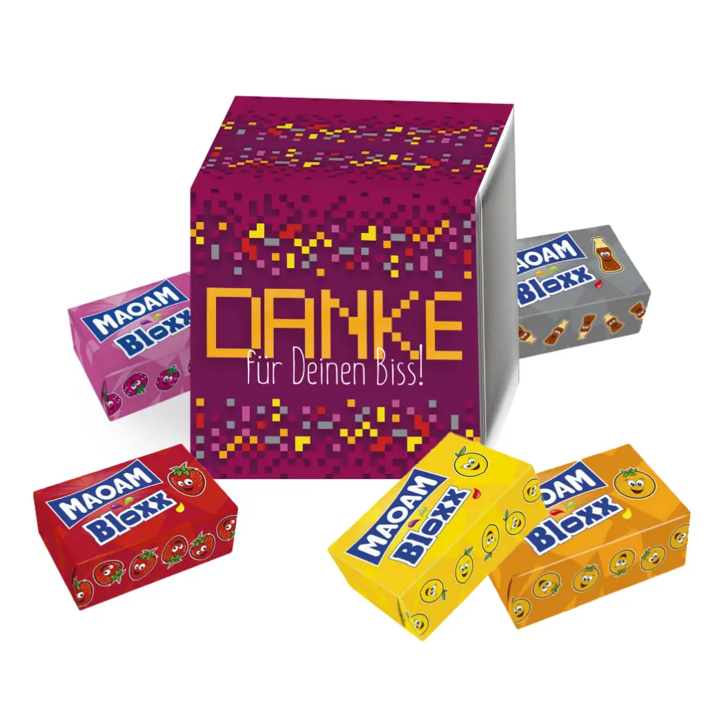 Geschenkdose - Maoam "Danke für Deinen Biss"