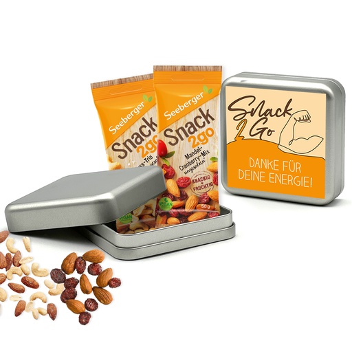 [WP13253] Geschenkdose "Danke für Deine Energie!" - Snack2Go