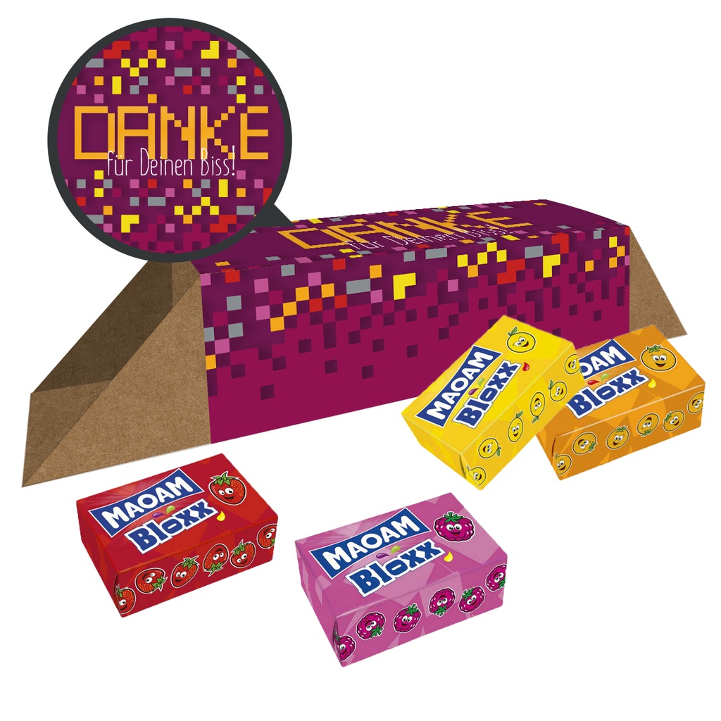 Geschenkverpackung "Danke für Deinen Biss" - Maoam