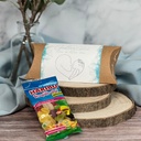 Pillowbox "Großes Glück kann so klein sein" - Haribo Tropifrutti