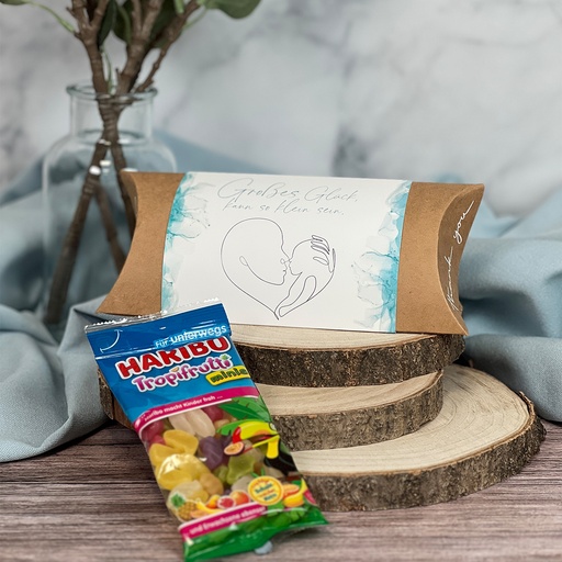 [WP13208] Pillowbox "Großes Glück kann so klein sein" - Haribo Tropifrutti