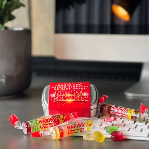 [WP13102] "Hauptgewinn" - Haribo Roulette Geschenkdose