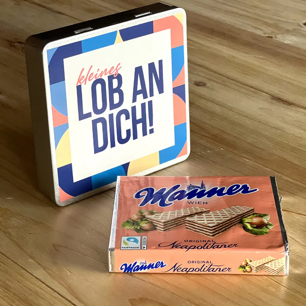 Geschenkdose "Kleines Lob an Dich" - Manner