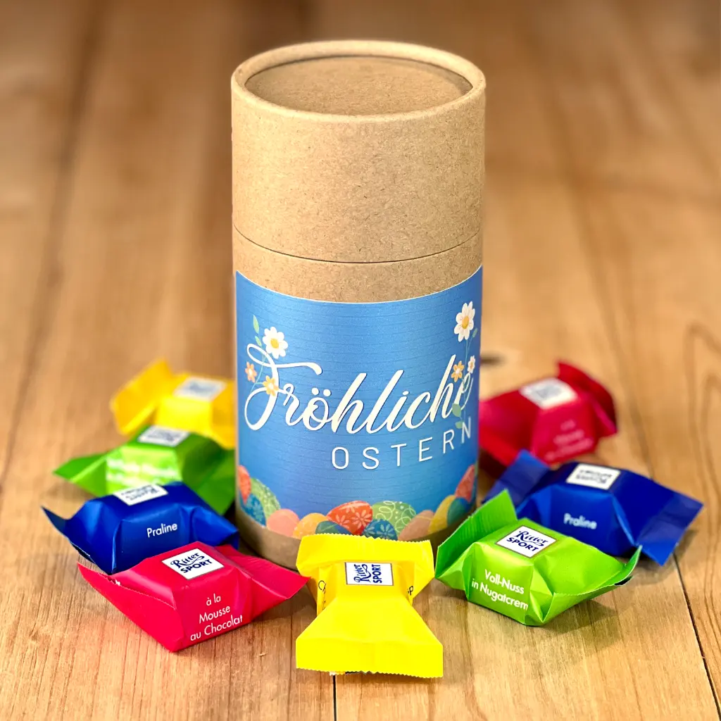 Präsenthülse "Fröhliche Ostern" - Ritter Sport