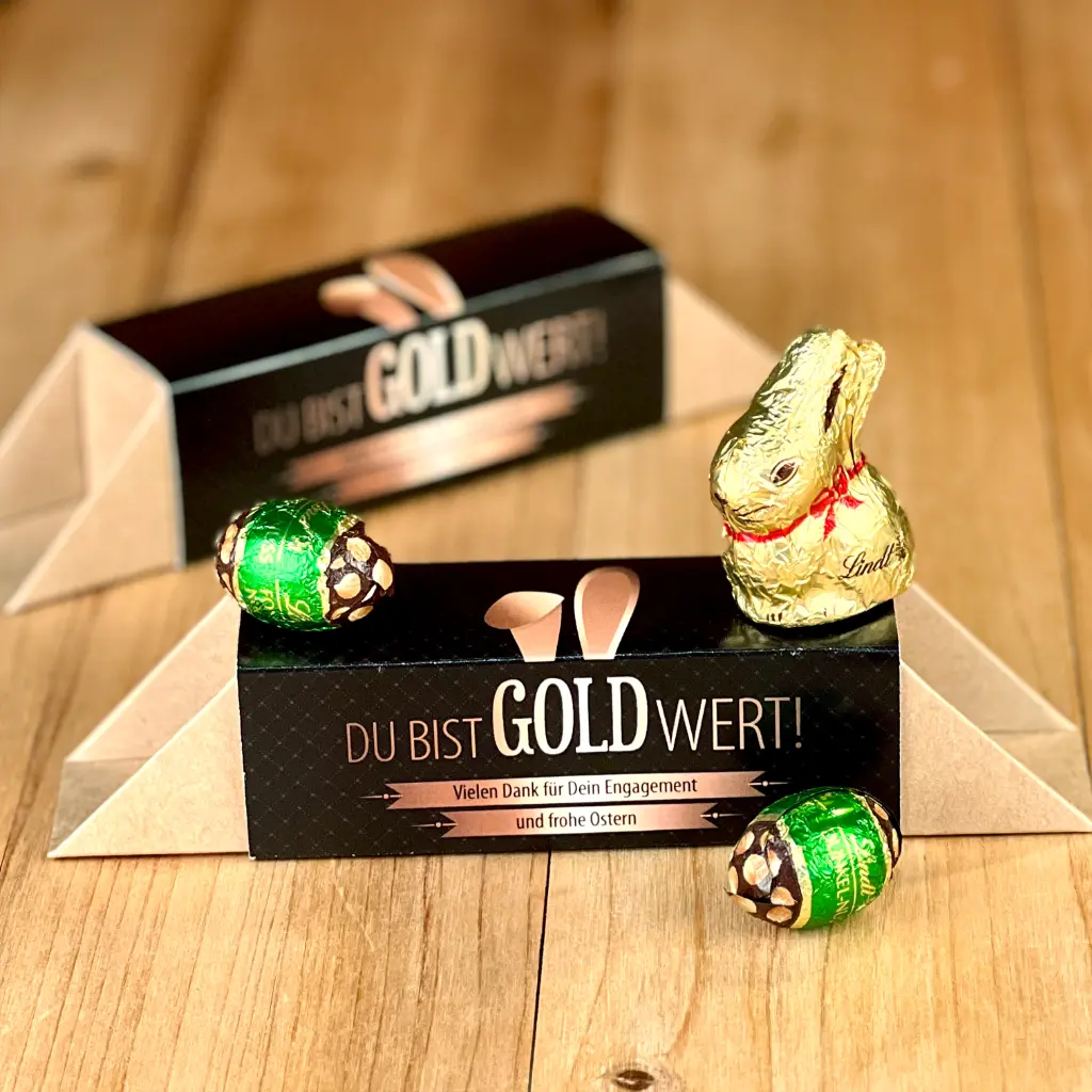 Geschenkverpackung "Gold wert" - Ostern