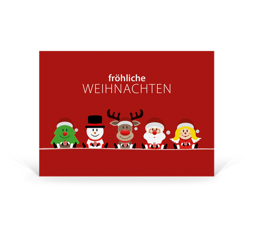 [P2627] Postkarte Weihnachtsteam - Team (Wir gestalten gratis für Dich)