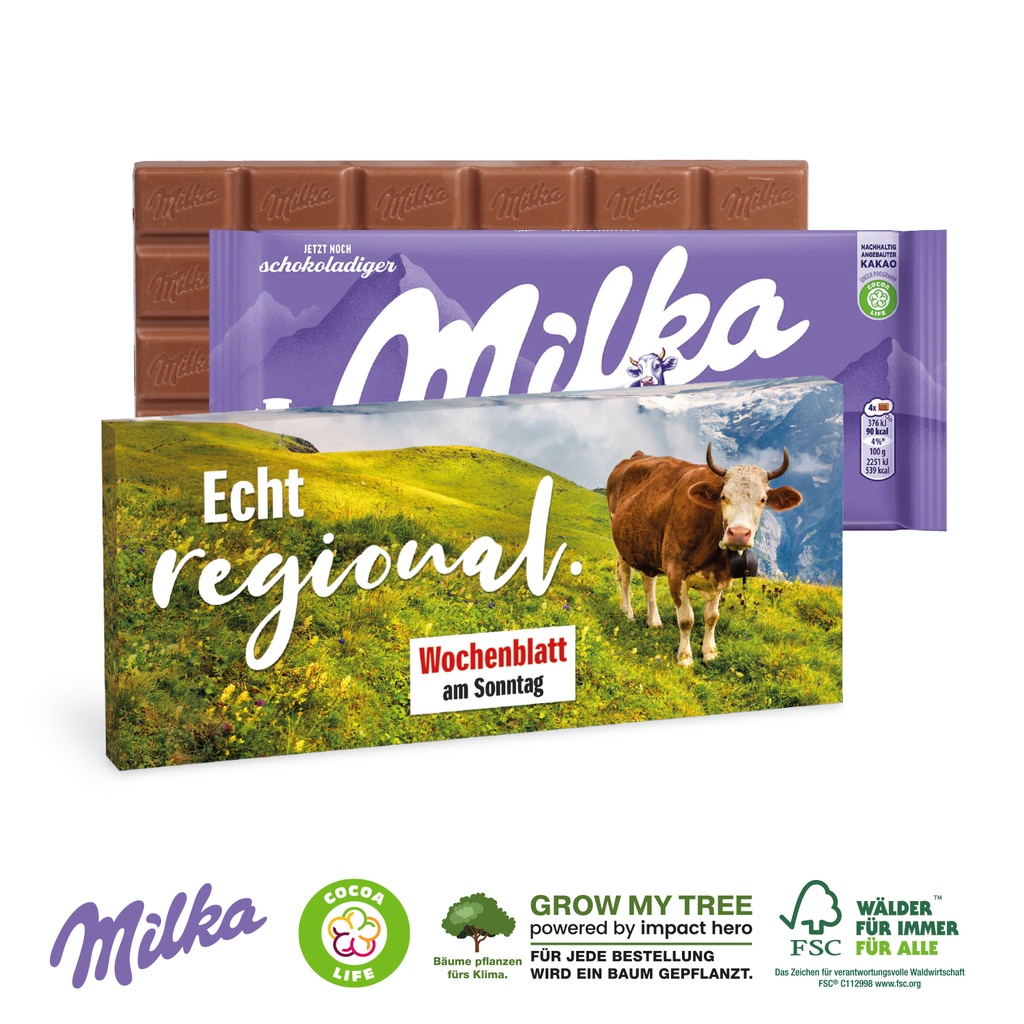 Schokolade von Milka, 100g