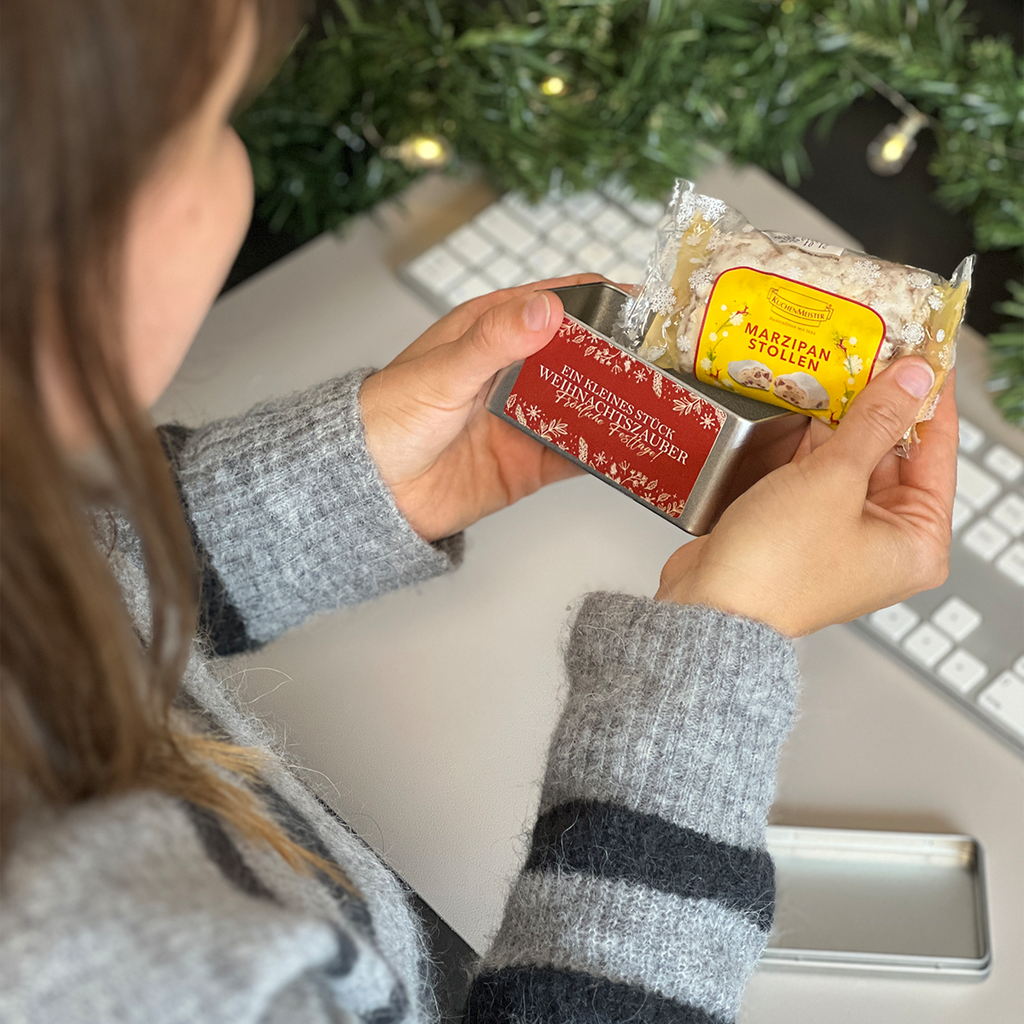 Geschenkdose "Kleiner Weihnachtszauber" - Christstollen