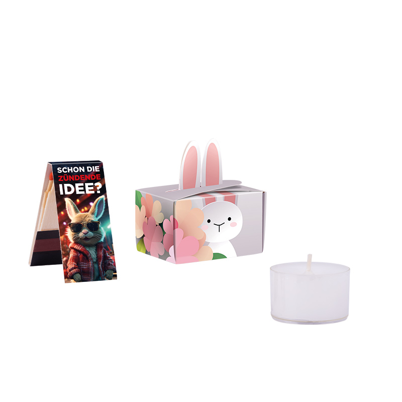 Geschenkbox Mini Hasenohren, Teelicht