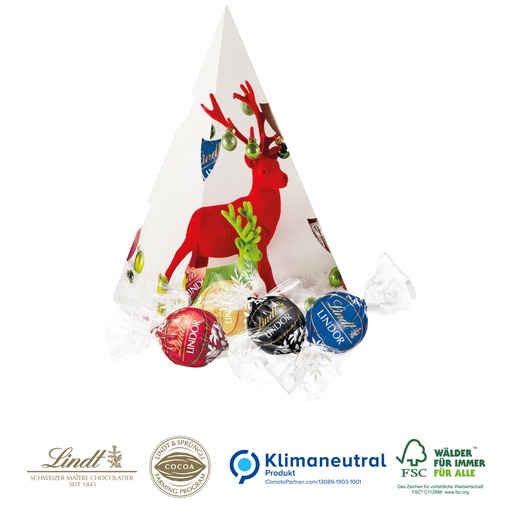 [95472-W] Präsent Weihnachtsbaum mit Lindt Lindor Pralinés