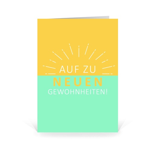 [WP5239] Auf zu neuen Gewohnheiten