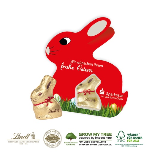 [94571] Promotion-Card Hase mit Goldhase von Lindt