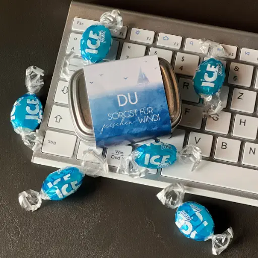 [WP13093] Geschenkdose "Frischer Wind" - Ice Bonbons