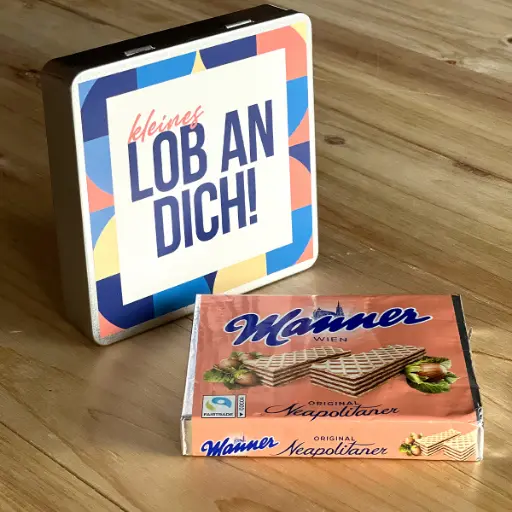 [WP13175] Geschenkdose "Kleines Lob an Dich" - Manner