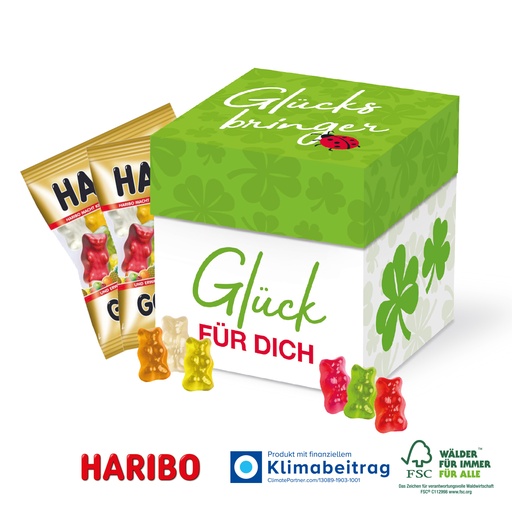 [91153-O] Würfelbox mit HARIBO Goldbären