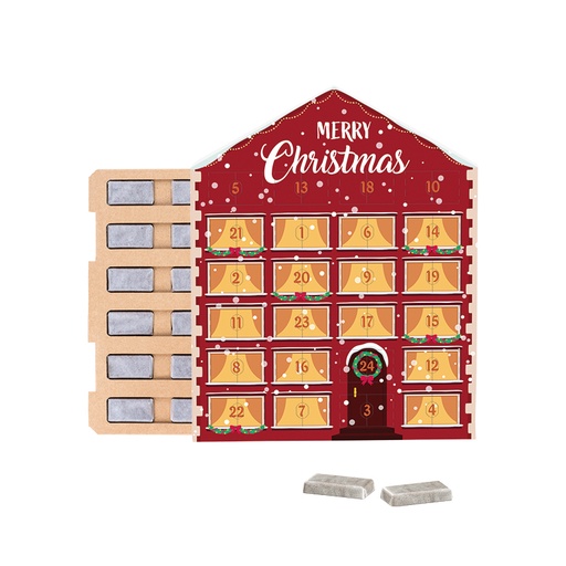 [1277-ECO-A] Täfelchen Adventskalender Haus ECO - Napolitain