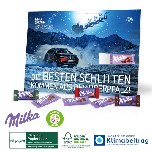 [55359-W] Tisch-Adventskalender Organic mit Milka Schokolade Mix