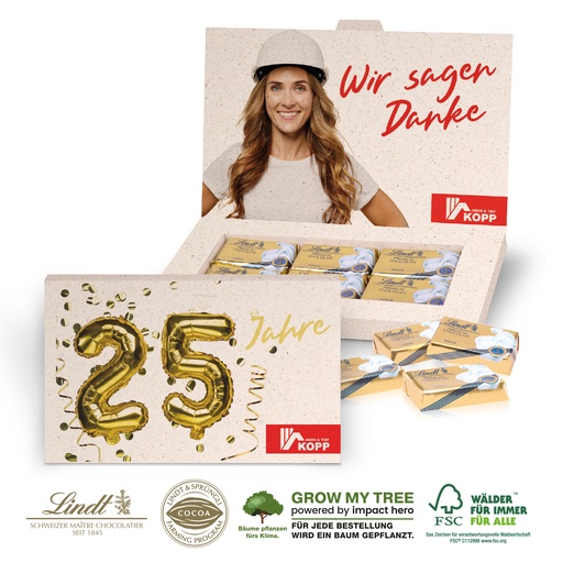 [91224] Präsentbox Business mit Lindt Schokotäfelchen