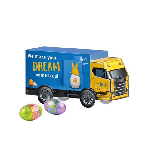 [1297-O-LKW] 3D-Präsent LKW, Klett Ostereier